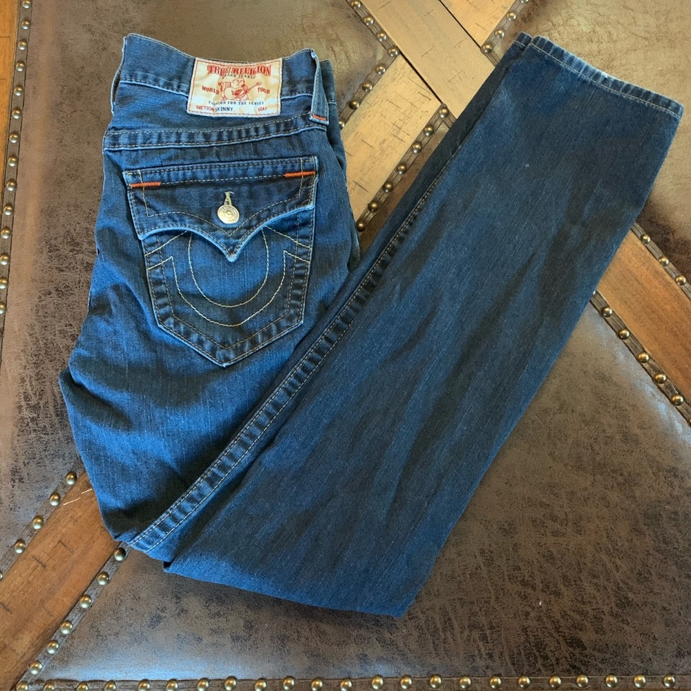True Religion Mens Dark-wash Size 32 Jeans